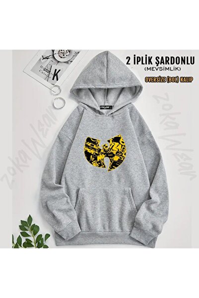 ZOKAWEAR سترة وو تانغ كلان v21 مطبوع بغطاء رأس (خيطين)