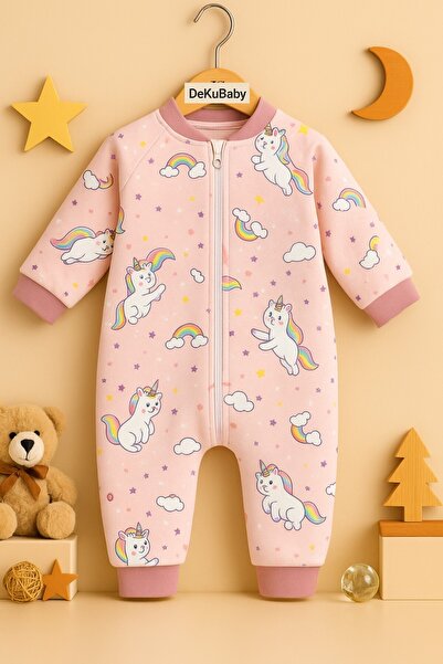 DeKuBaby Yeni Sezon Trend Sevimli Hayvanlar Baskılı :%100 Pamuklu Kışlık Çocu...