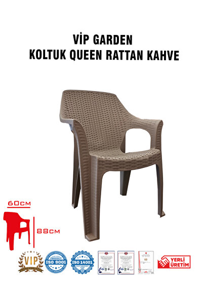 Vip Home Concept Market Ürünleri Vip Garden Rattan Sandalye KAHVERENGİ Koltuk...