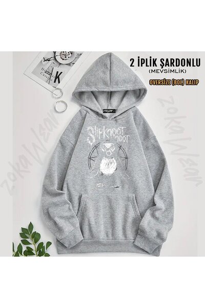 ZOKAWEAR Slipknot V23 Printed Hooded Sweatshirt (2 Thread)