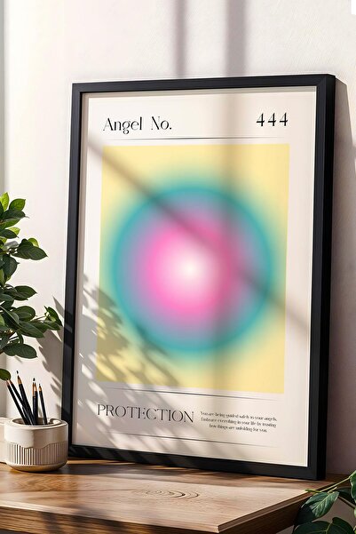 Saturn Angel No 444 Pictură înrămată cu cadru de protecție Numerele îngerilor...