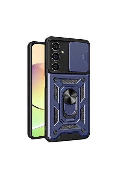 eco port حافظة سامسونج جالاكسي A05s مع حلقة عدسة من السيليكون - أزرق داكن