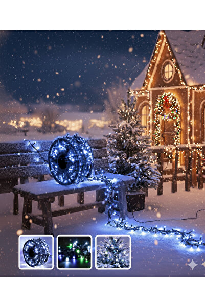 OBSIDION LED String Lights 100m, 500 Diamond-type LEDs, IP44, 8 Lighting Modes, Blue