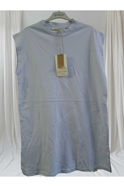 Soul Women's Cotton Soft Crew Neck Sleeveless Slit Detailed Combed Cotton Undershirt 307250