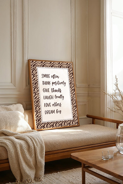 Dekorsiahome One Piece Wooden Framed Wall Lettering Paintings Tk2541