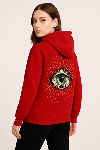 CLASSY.MODA “3 إنيريج قصة فضفاضة كيه بغطاء رأس سترة هودي للجنسين موديل B مطبو...