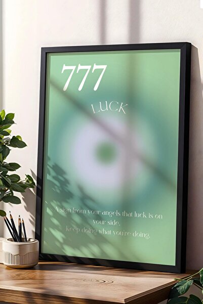 Saturn Îngerul nr. 777 Tablou înrămat cu numere ale îngerilor, noroc, aura, e...