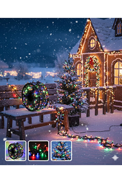 OBSIDION LED String Lights 100m, 500 Diamond-type LEDs, IP44, 8 Lighting Modes, Multicolor