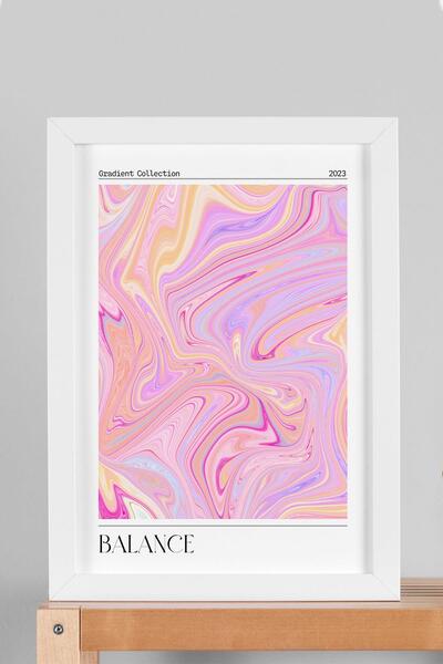 Saturn Pictură înrămată Balance Aura Violet Roz Galben Aura Energy Colors Gradient Collection