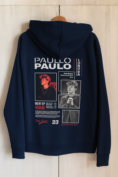 CLASSY.MODA “3 إنيرينغ كيه بغطاء رأس سترة بجيب كنغر خلفي بتصميم B مطبوع O قصة...