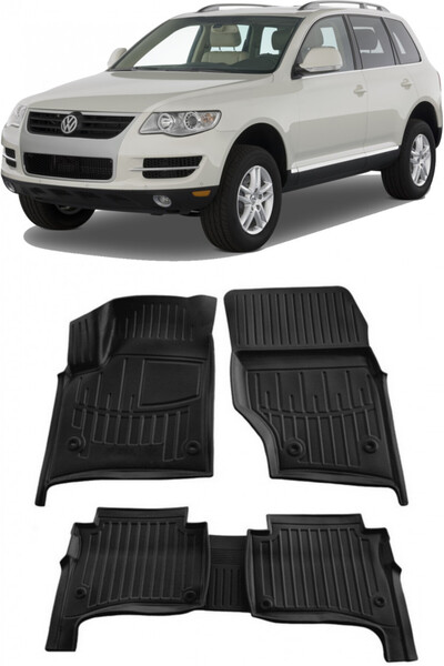 Umbrella Compatibil pentru Volkswagen Touareg I (7L) (2002-2010) Set covorase...