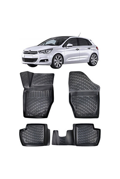 Umbrella Citroen C4 I 2004-2010 Set 4 covorase auto din cauciuc tip tavita pr...