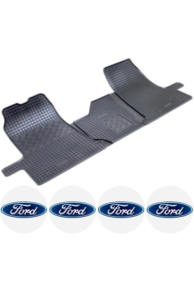 Rigum Set covorase Ford Transit Van 2006 - 2014 si 4 stickere rotunde Ford