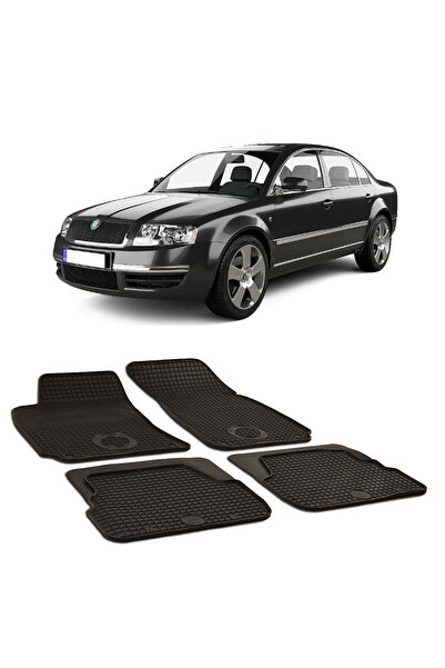 Umbrella compatibil cu Skoda SUPERB (2002-2008) Set 4 covorase auto cauciuc U...