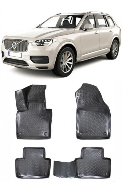 Umbrella Volvo XC-90 II 2015-2025 Set 4 covorase auto din cauciuc tip tavita ...
