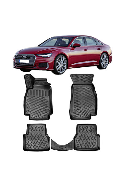 Umbrella Audi A6 C8 (Typ 4K) 2018-2025 Set 4 covorase auto din cauciuc tip ta...
