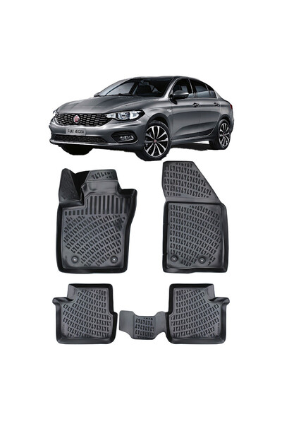 Umbrella Compatibil cu Fiat Egea 2015 - Prezent Set 4 covorase auto din cauci...