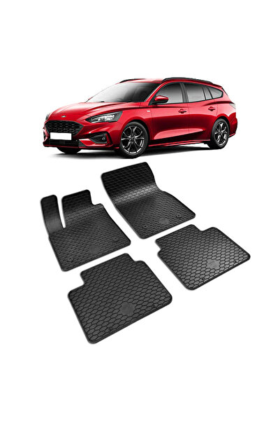 Umbrella Compatibility Ford Focus IV (2018-2025) Set of 4 Urban Line rubber car mats