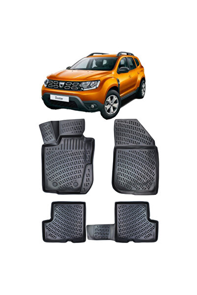 Umbrella Dacia Duster 4X2 2018-2022 Set 4 covorase auto din cauciuc tip tavit...