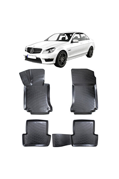 Umbrella Mercedes C Class W204 2007-2014 Set 4 covorase auto din cauciuc tip ...