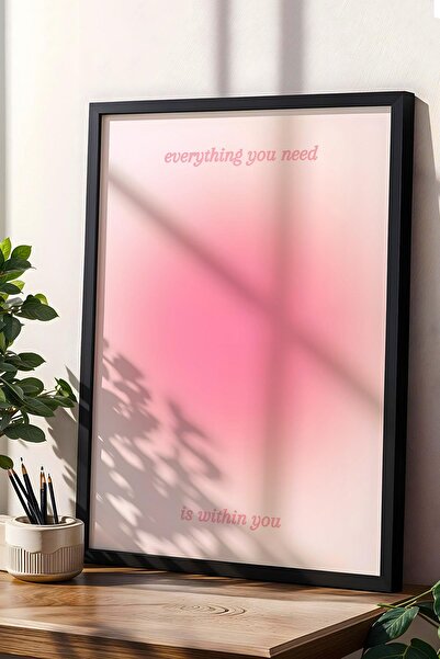 Saturn Tot ceea ce ai nevoie este în tine Pictură înrămată Aura Energie Culori