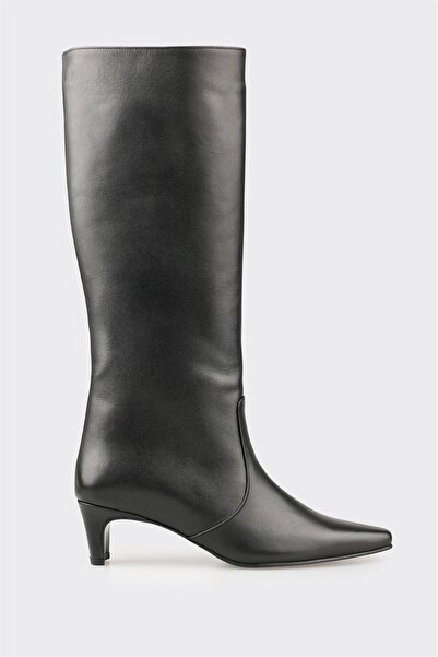 Elle Shoes Siyah Deri Kadın Çizme