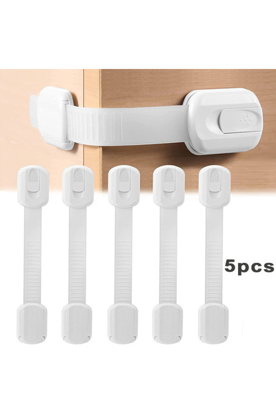 Generic Baby Safety Locks, 5PCS Adjustable Child Proof Locks, Cabinet Drawer Toilet Safety Latches for Home
