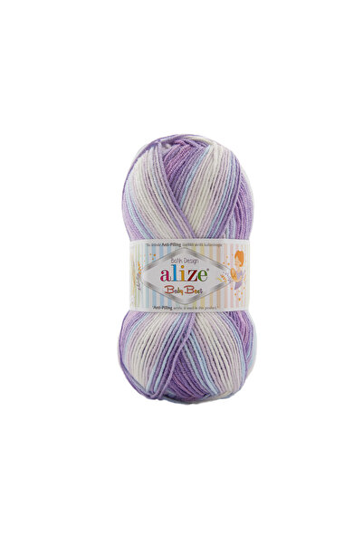 Alize Baby Best Batik, Knitting Yarn 5-Pack 10% Bamboo - 90% Acrylic (Anti-Pilling Acrylic), Şevval Tuhafiye
