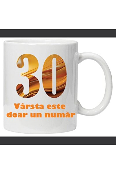 CRD PRINT Personalized mug with print 'age is just a number - variant 2 - 30'
