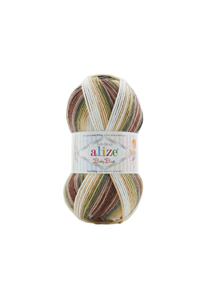 Alize Baby Best Batik, Knitting Yarn 5-Pack 10% Bamboo - 90% Acrylic (Anti-Pilling Acrylic), Şevval Tuhafiye