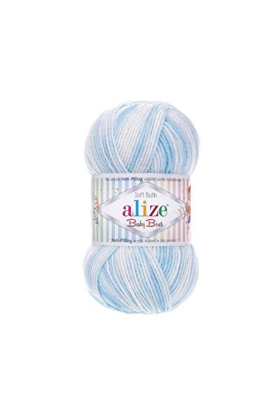 Alize Baby Best Batik, Knitting Yarn 5-Pack 10% Bamboo - 90% Acrylic (Anti-Pilling Acrylic), Şevval Tuhafiye