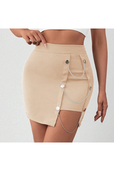 YMYWEAR Zincirli mini etek s241008