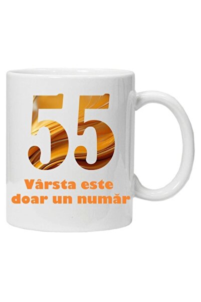 CRD PRINT Personalized ceramic mug "age is just a number - variant 2 - 55" - 330 ml