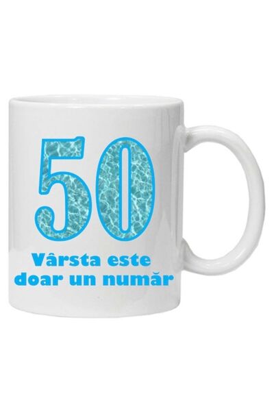 CRD PRINT Cană personalizată cu imprimeu „vârsta este doar un număr - variant...