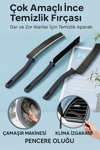 keyfisepet en keyifli sepet Çok Amaçlı Multi Ince Temizlik Fırçası Derz Arası Banyo Mutfak Lavabo Detay Temizleme Fırçası 1 Adet