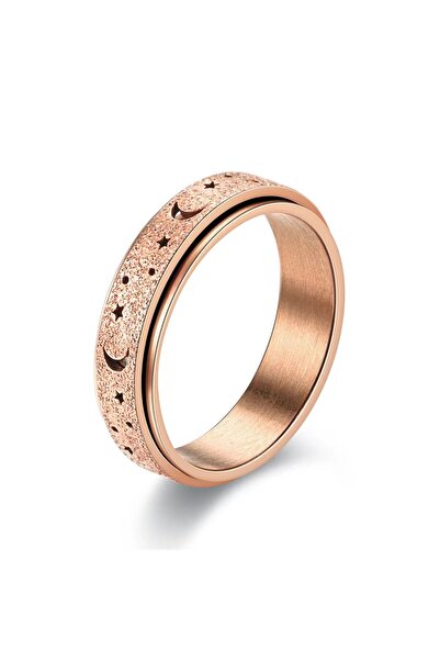 Choice 8 حلقات دوارة من الفولاذ المقاوم للصدأ من الذهب الوردي للنساء والرجال،...