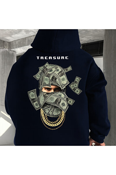 CLASSY.MODA „3 țesături cu fire, cu glugă buzunare cangur, mască în formă de ...