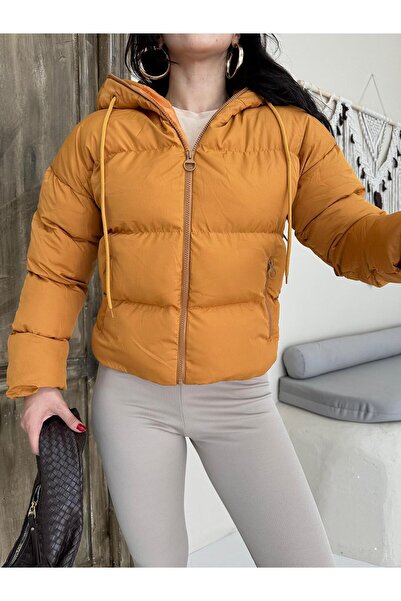 buqre's moda Hooded Crop Short Puffer Jacket
