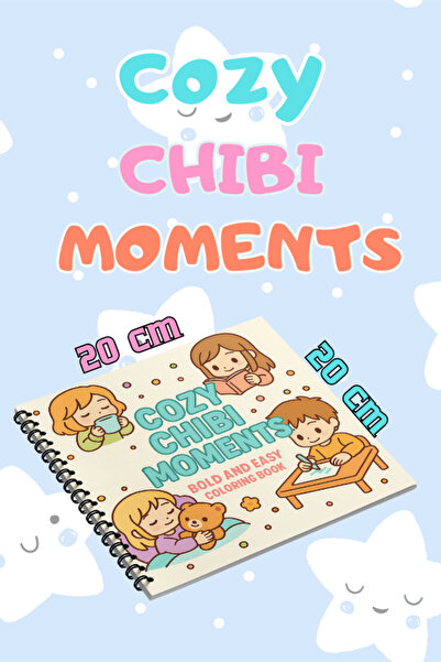 Pink Swan Craft Cozy Anime Chibi Moments Bold And Easy – 20x20 cm Büyük Boyam...