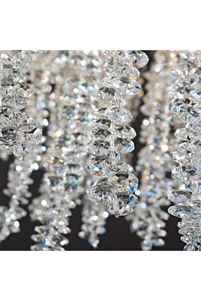 KARAZ Rectangular crystal pearl chandelier