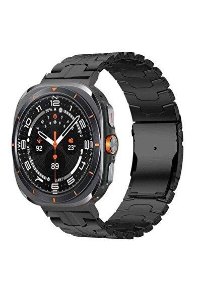 Beauenty سوار تيتانيوم لساعة سامسونج جالاكسي الترا 47 مم - أسود