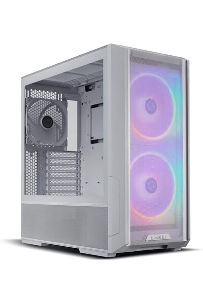 Lian Li Lancool 216 E-ATX Mid-Tower Gaming PC Case - White, RGB, 2×160mm & 1×140mm Fans