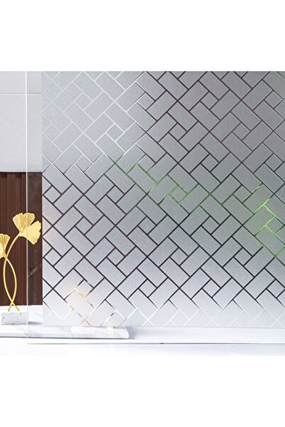 MaffStuff Folie Autoadezivă Electrostatică Geamuri 60x200 cm, Model Geometric...