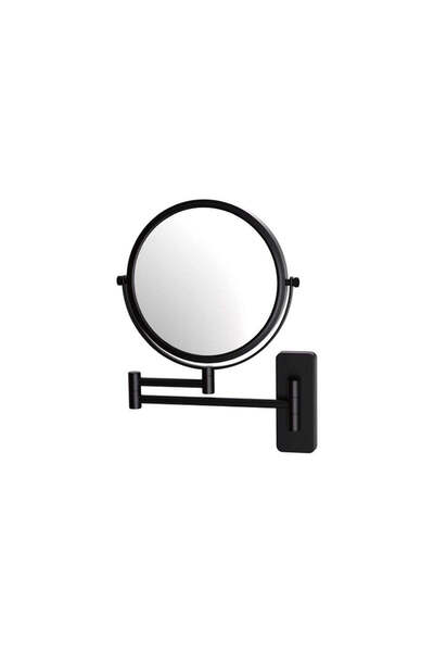 Easton Oglindă cosmetică cu braț dublu, montată pe perete - negru mat