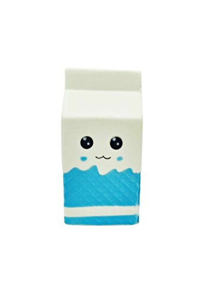 OEM Squishy anti-stress milk carton model, blue, foam, 12 cm