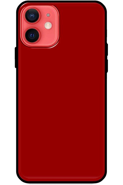 Generic Khalas Color005 Red Protective Case with Soft Black Sides for Apple iPhone 12