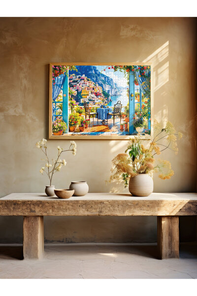 ROUTE Romantik Balkon Temalı Puzzle (1000 Parça) 48×68 cm