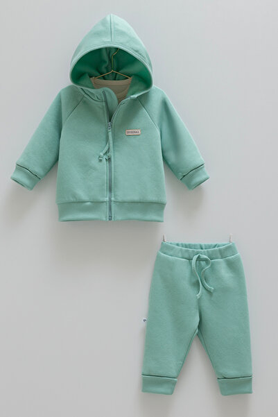 Caramell Basic Zippered Hooded 3-Piece Set