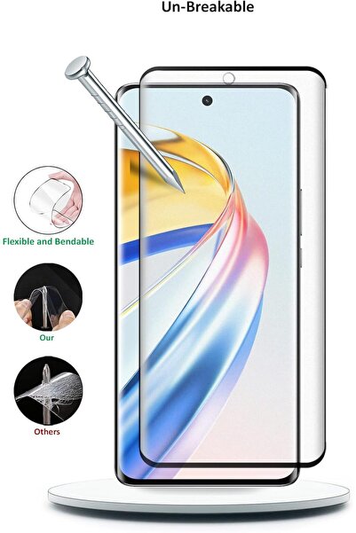 Generic W Tec Nano Ceramic Full-Coverage Screen Protector for Honor X9b 5G (Transparent/Black, Matte Flexibl