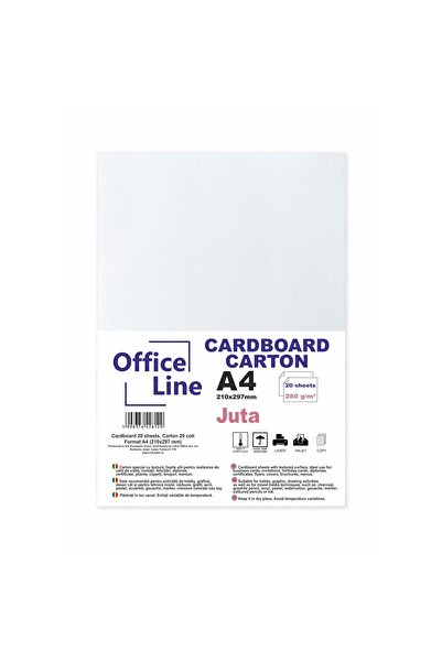 Libra Astroprint Premium A4 White Juta Cardboard, 280 g/m², 20 sheets, embossed one side, FSC Mix Credit